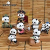 Panda Player Cute figurine Box Series Desktop Trendy toys Micro-interactive figurine face-changing hot pot gift Application Scenario